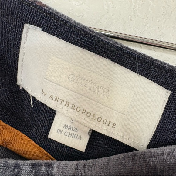 Anthropologie Ett:twa Jessie Floral Velvet Wide Leg Pants Size S - Picture 5 of 9